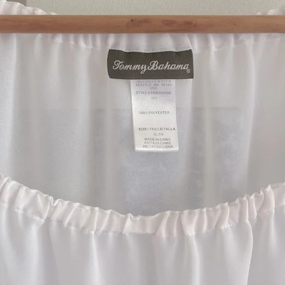Tommy Bahama Sheer White Coverup - XL - Picture 3 of 5